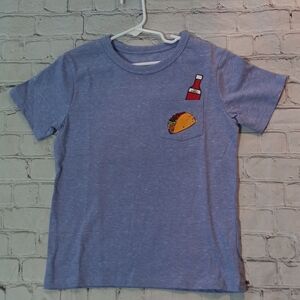 GUC Boys 4T Light Blue Short Sleeve Graphic Tee "Mahalo For Tacos"